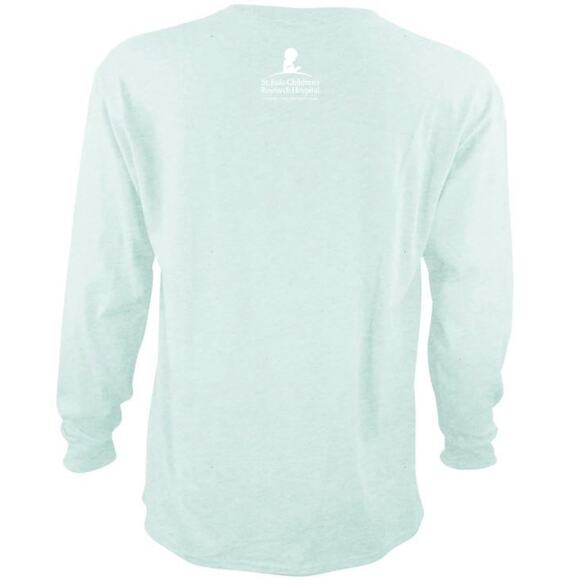 St. Jude Children's Research Hospital Kids Bear Long Sleeve Tee in Blue Glass LG - Picture 2 of 6